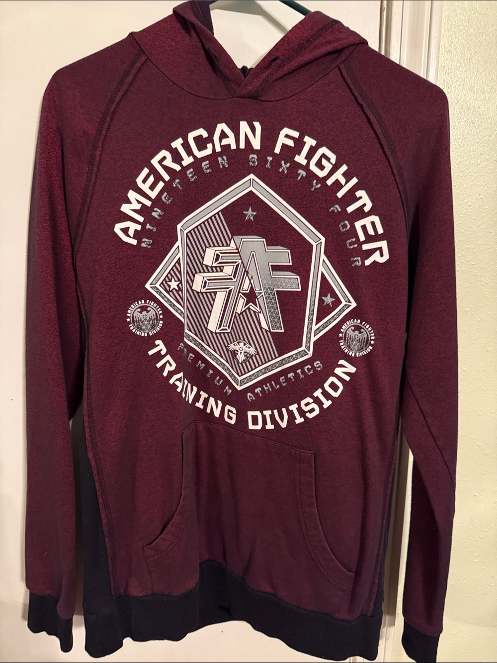 American Fighter Maroon & Black Training Division Hoodie
